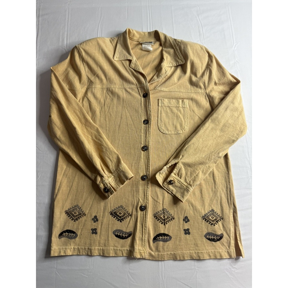 Vintage 90's Nina Piccalino Women's Sz 4 Long Sleeve Button Front Collared Shirt